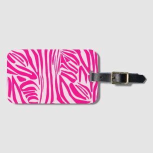 Etiqueta De Bagagem Impressão zebra rosa