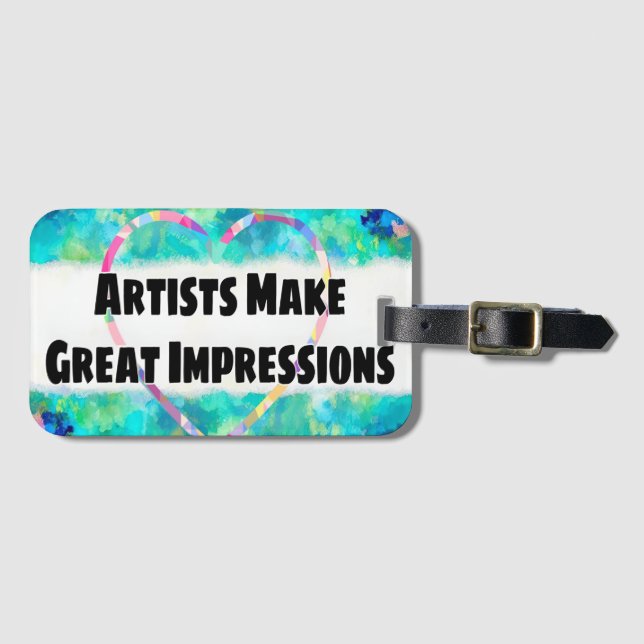 Etiqueta De Bagagem Impressionismo arte cita artista orgulhoso (Frente Horizontal)