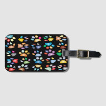 Impressões coloridas da pata