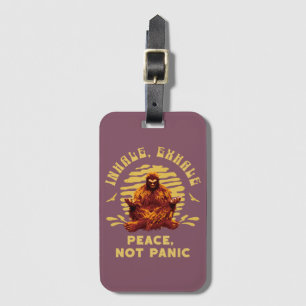 Etiqueta De Bagagem Inale, Exale Paz, Não Pânico Meditação do Pé Grand