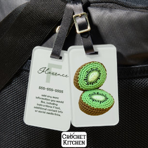 Etiqueta De Bagagem Informações sobre o nome de Kiwi do Crochet Mínimo