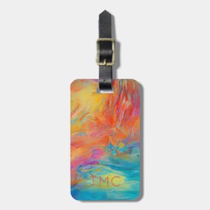 Etiqueta De Bagagem Iniciais de pintura de artistas Abstrato modernos