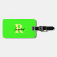 Iniciais do Monograma Nome Modelos Neon Green Gift
