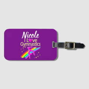 ETIQUETA DE BAGAGEM INSPIRANDO EU AMO DESIGN DE GINÁSTICA