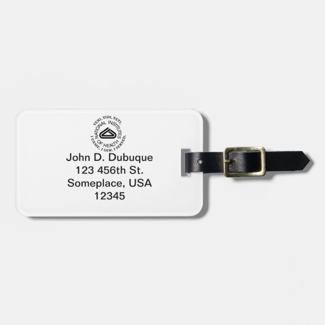 Etiqueta De Bagagem Instituto Nacional de Saúde VVV Shield (Frente Horizontal)