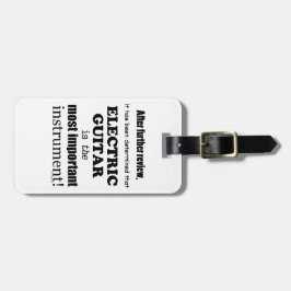 Etiqueta De Bagagem Instrumento Mais Importante Para A Guitarra Elétri