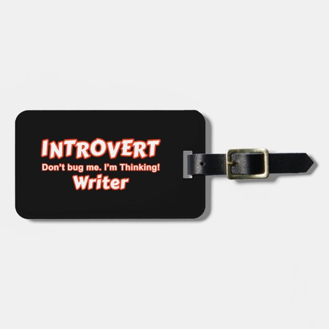 Etiqueta De Bagagem Introduvert Writer (Frente Horizontal)