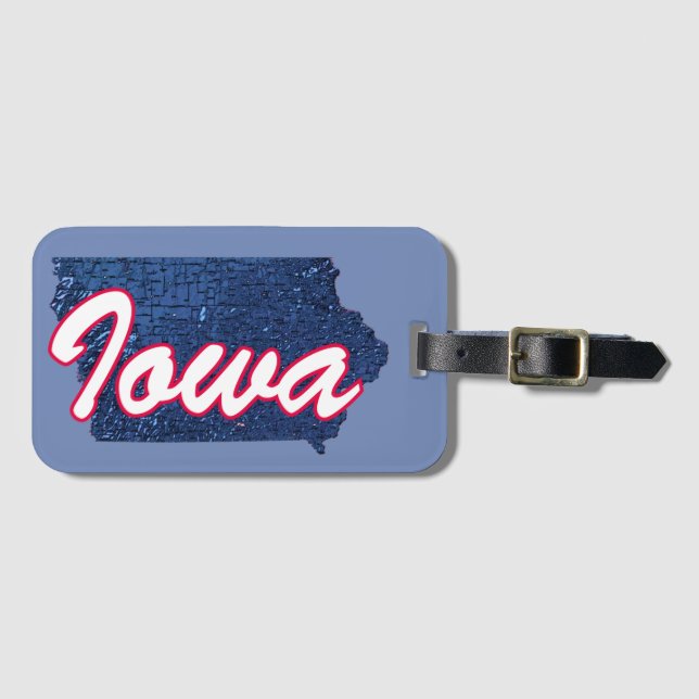 Etiqueta De Bagagem Iowa (Frente Horizontal)