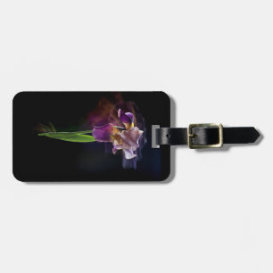 Etiqueta De Bagagem Íris Floral Abstrata – Arte Floral Elegante