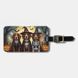 Etiqueta De Bagagem Irish Red Setter Dogs Pumpkin Halloween Engraçado