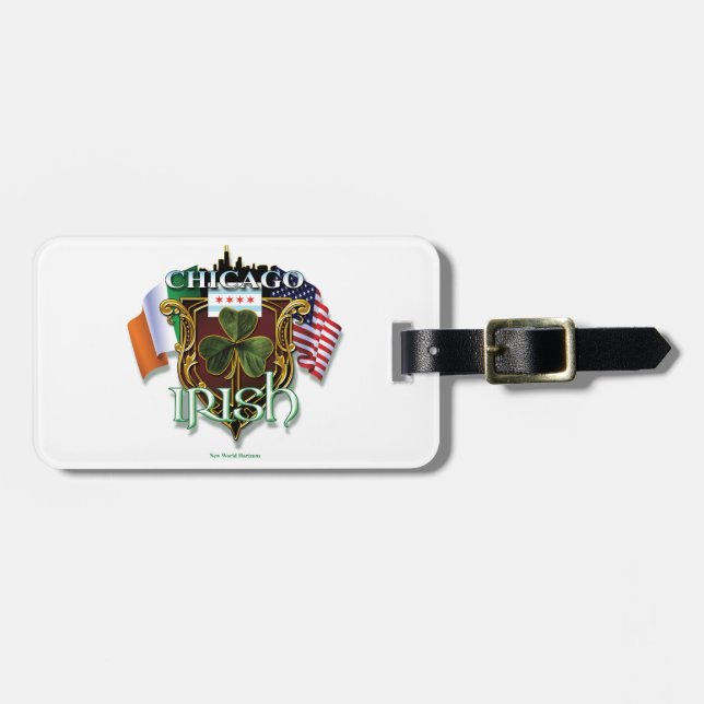 Etiqueta De Bagagem Irlandês de Chicago (Frente Horizontal)