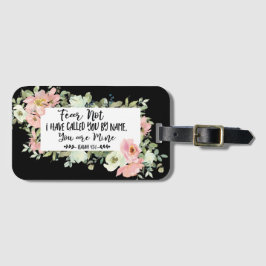 Etiqueta De Bagagem Isaiah 43:1 Medo de não ser meu Verso Bíblia