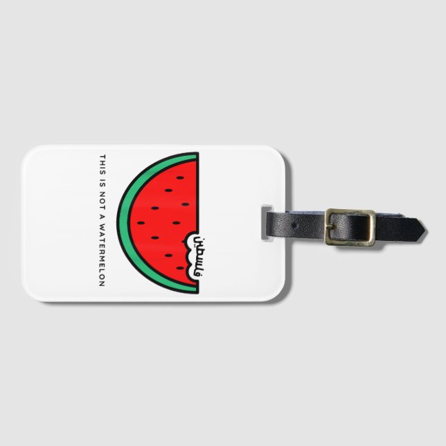 Etiqueta De Bagagem "Isto não é uma melancia" Coleção Palestina (Frente Horizontal)