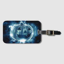 Etiqueta De Bagagem jack-o-lanterna na chuva