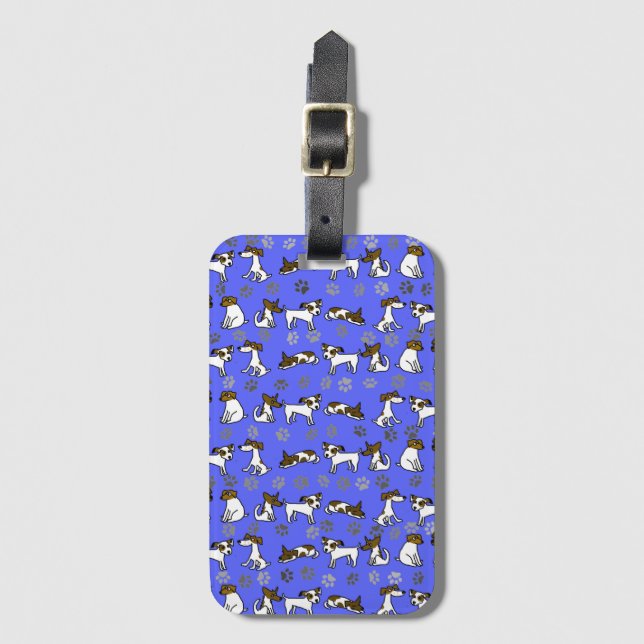 Etiqueta de Bagagem Jack Russell (Frente Vertical)