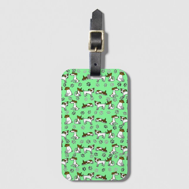 Etiqueta de Bagagem Jack Russell (Frente Vertical)