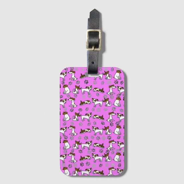 Etiqueta de Bagagem Jack Russell (Frente Vertical)