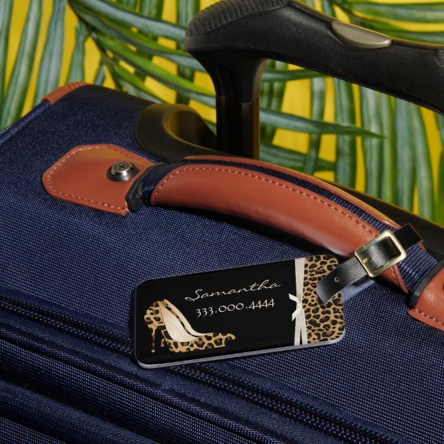 Etiqueta De Bagagem Jaguar Silettos Modestável Personalizados (Frente Insitu 3)