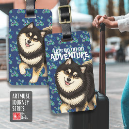 Etiqueta De Bagagem JALLO Finnish Lapphund • ArtMuse Série Jornada