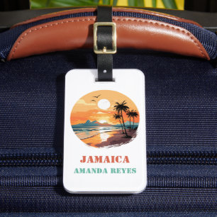 Etiqueta De Bagagem Jamaica Retro Personalizada