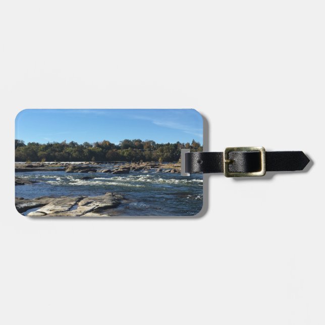 Etiqueta De Bagagem James River Scenic Nature Inspirado (Frente Horizontal)
