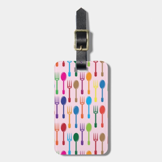 Etiqueta De Bagagem Jantando a textura (Frente Vertical)