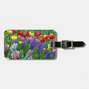 Etiqueta De Bagagem Jardim de primavera colorida
