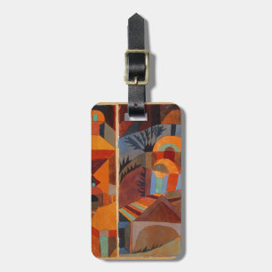 Etiqueta De Bagagem Jardins do Templo de Klee, Abstrato Colorida