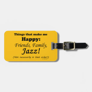Etiqueta De Bagagem Jazz me deixa feliz
