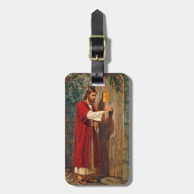 Etiqueta De Bagagem Jesus bate na porta (Frente Vertical)