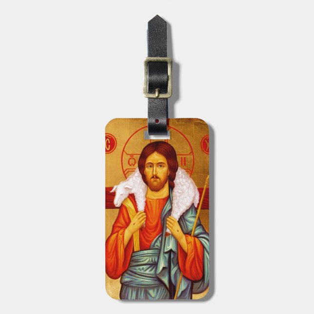 Etiqueta De Bagagem Jesus Seeker da Ovelha Perdida (Frente Vertical)