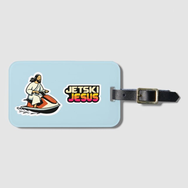 Etiqueta De Bagagem Jet-Ski Jesus (Frente Horizontal)