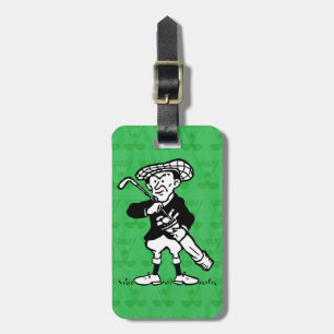 Etiqueta De Bagagem Jogador de golfe personalizado dos desenhos