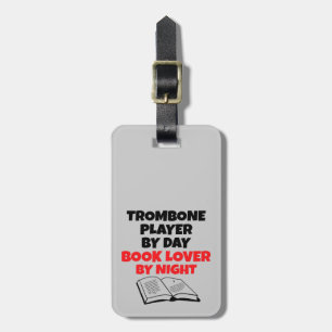 Etiqueta De Bagagem Jogador de Trombos do Book Lover