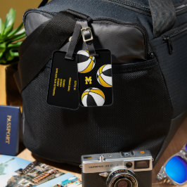 Etiqueta De Bagagem jogadores de basquetebol do Black Gold