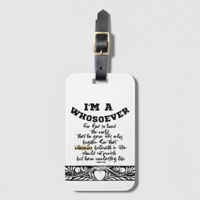Etiqueta De Bagagem John 3.16 (Frente Vertical)