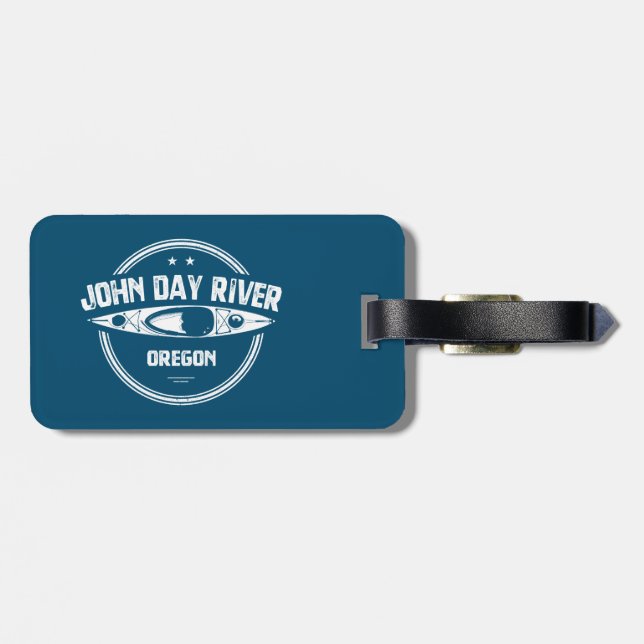 Etiqueta De Bagagem John Day River Oregon Kayaking (Traseira Horizontal)