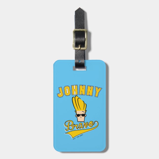 Etiqueta De Bagagem Johnny Bravo Collegiate Graphic (Frente Vertical)