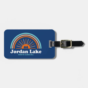 Etiqueta De Bagagem Jordan Lake Carolina do Norte Rainbow