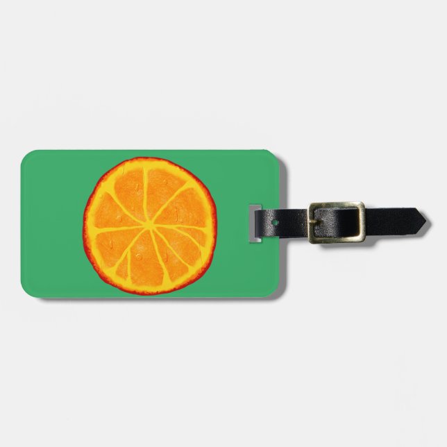 Etiqueta De Bagagem Juicy Orange Slice (Frente Horizontal)