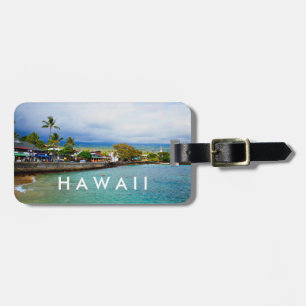 Etiqueta De Bagagem Kailua Kona Pier Hawaii - Pintor a óleo Arte Digit