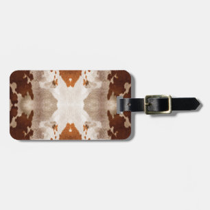 Etiqueta De Bagagem Kaleidoscope Vaca Ocultar Padrão