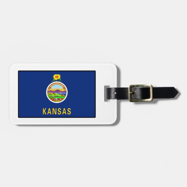 Etiqueta De Bagagem Kansas (Frente Horizontal)