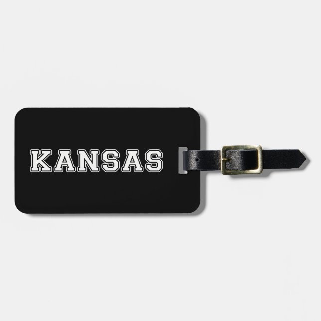 Etiqueta De Bagagem Kansas (Frente Horizontal)