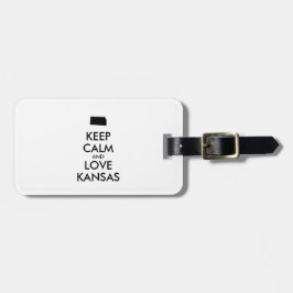 Etiqueta De Bagagem KANSAS de MANUTENÇÃO e AMOR personalizáveis