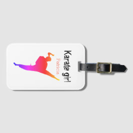 Etiqueta De Bagagem Karate Girl Personalized Luggage Tag Martial Arts