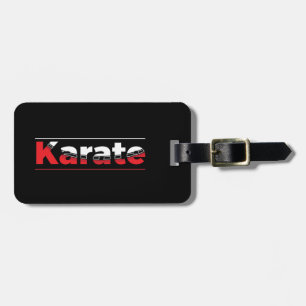 Etiqueta De Bagagem Karate Martial Arts Red
