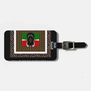 Etiqueta De Bagagem Karibu Quênia: Cores Vibrantes da Bandeira Naciona