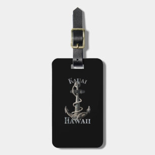 Etiqueta De Bagagem Kauai Hawaii Vacina Anchor Náutico Navegação