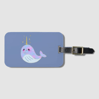 Etiqueta De Bagagem Kawaii Serious Narwhal